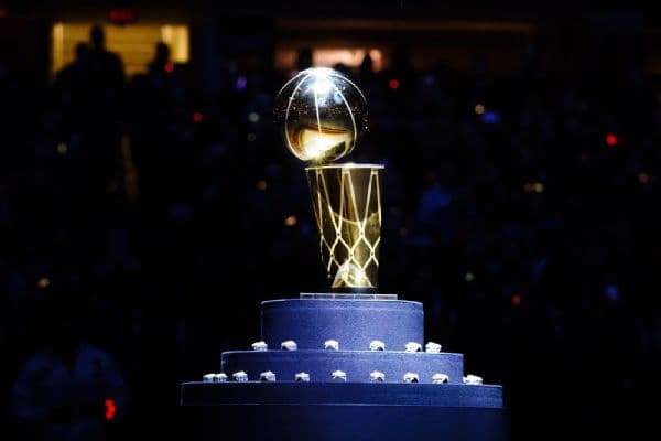 NBA brings back trophy image, script logo for Finals courts