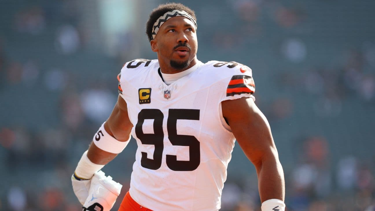 Browns trade Myles Garrett to Rams for Jared Verse, three picks