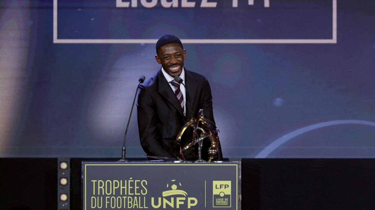 PSG's Ousmane Dembélé wins Ligue 1 award despite starting just nine games